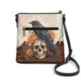 thumbnail image 2 of Tutolipy Gothic Crow Skull Pattern Shoulder Purse, Water-Resistant Satchel Bag Stylish Fashion Sling Bag for Dating Weekend Activities, 2 of 7