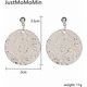 thumbnail image 2 of UBIUO Hammered Round Disc Dangle Earrings Polished Circle Drop Earrings for Women Girls Jewelry Silver -, 2 of 4