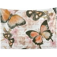 thumbnail image 7 of FREEAMG Tapestry Wall Hanging Vintage Flowers Butterfly Tapestry Decorative Wall Tapestries Wall Art Wall Blanket Bedding Tapestry for Bedroom Living Room Dorm Home Decor 80x60 inch, 7 of 7