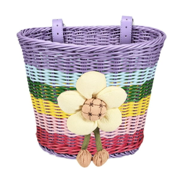 Cesta delantera para bicicleta infantil, decoración para manillar de bicicleta infantil, cesta colgante para bicicleta Vistoso