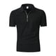 thumbnail image 5 of Ceisia Men's Slim Fit Short Sleeve Zip-Up Polo Shirt Turn-Down Collar Textured Fabric Spring Summer Shirt Gift, 5 of 9