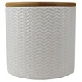 thumbnail image 1 of Wave Small Ceramic Canister, White, 1 of 5