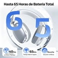 thumbnail image 4 of VEATOOL Audífonos Bluetooth Sobre Oreja,65H,Bajos 90%,4 Mic Cancelación Ruido,Baja Latencia,Plata, 4 of 7