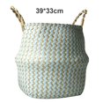 thumbnail image 1 of Cestas de almacenamiento de bambú hechas a mano, cesto nórdico plegable, paja para la colada, mimbre, algas marinas, maceta de flores para jardín del vientre, 1 of 4