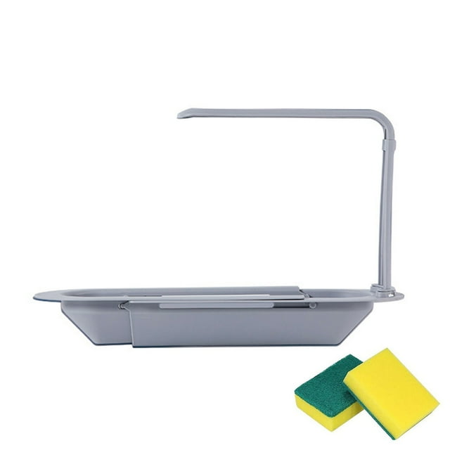 Cqxid Drain Rack Under $10 New Pattern Adjustable To Fit Any Size Of Sinks Large Capacity Storage Telescopic Sink Storage Rack