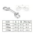 thumbnail image 3 of Riwesomey Gancho Ganchos de clip de acero inoxidable reutilizables con soporte de doble extremo Pernos de gatillo de hebilla de resorte Piezas de Bombillas para automóviles 115 mm, 3 of 6