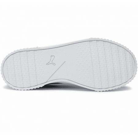 PUMA Ladies Carina Sneaker In Black White Silver, 6.5