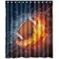 thumbnail image 1 of ABPHQTO Bloomy Summer Outlet Burning Spirit Of American Football Cortina de ducha Cortina de ducha impermeable 150x180 cm, 1 of 2