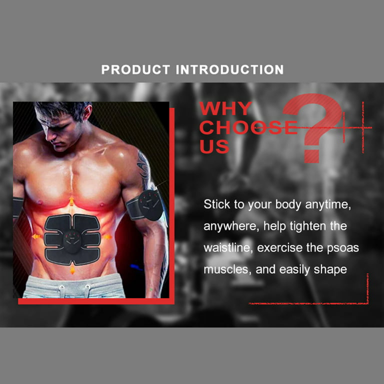 ABS Stimulator, Ab Machine, Abdominal Toning Belt Muscle Toner Fitness  Training Gear Ab Trainer Equipment for Home for Men and Women