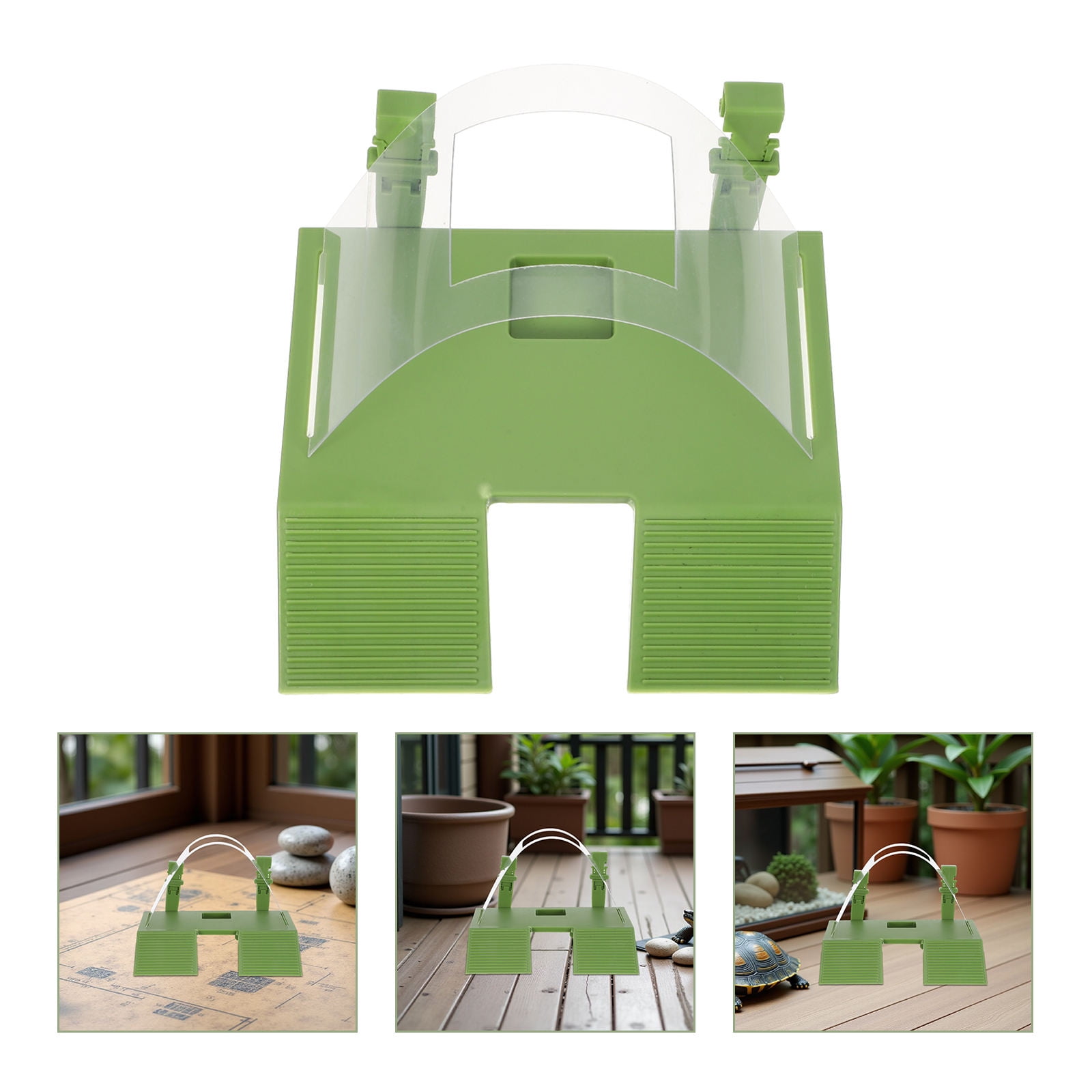 Luxshiny Turtle Basking Platform with Hook Style Double Ramp and Cover