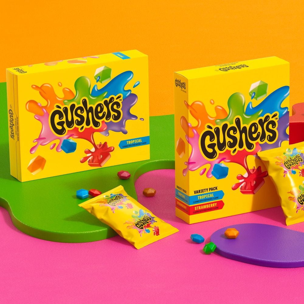 Gushers Tropical and Strawberry Fruit Flavored Snacks Variety Pack 6 ct / 0.8 oz - Pack of 3