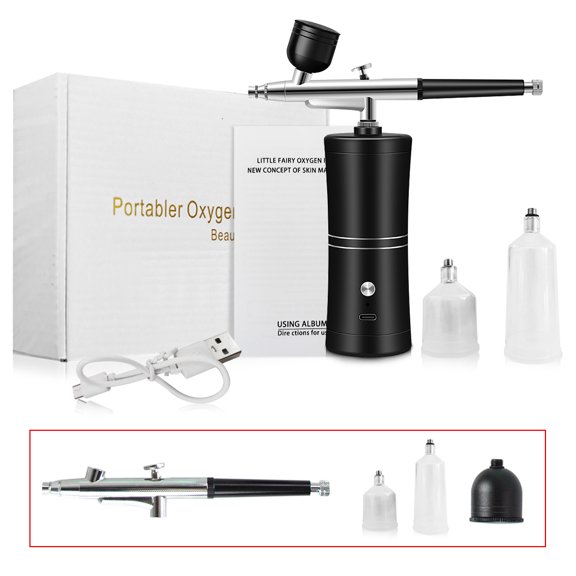 Airbrush with Compressor Spray Gun for Painting Modeling Crafts Nail Art Portable Air Brush Painting Spray Gun with Compressor