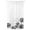 White Black, variant on Sheer Curtains 96 Inches Long, White Dandelion Semi Sheer Curtains Light Filtering Window Treatment, Spring Plants Flowers Vintage Gray Privacy Voile Drapes for Living Room Bedroom 52x96 Inch