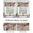 thumbnail image 4 of Marble Brown Curtain Valance for Windows/Living Room/Kitchen/Bathroom/Café, Short Rod Pocket Tier Curtain Window Treatment Panel Modern Abstract Ink Painting Luxury Topper Curtain 60''x18'', 4 of 6