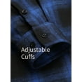 thumbnail image 4 of Coshow Men's Long Sleeve Plaid Hooded Jacket Casual Flannel Shirt Button Down Shirts, 4 of 5