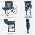 thumbnail image 6 of Alpha Joy Director Chair Supports 350Lbs Heavy Duty Folding Camping Chair Oversized Portable Tailgating Chair with Cup Holder & Cooler Bag, 6 of 11