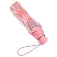 thumbnail image 6 of Trendy Pink Transparent Folding Umbrella, Cute Cherry Blossom Pattern, Windproof Portable Rain Umbrella, Manual Operation, 36.6 inches / 93 cm Canopy Diameter, 6 of 9