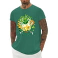 thumbnail image 2 of Ankishi St Patricks Day T Shirt for Men Crew Neck Horseshoe Irish T Shirts Fashion Graphic Tees for Holiday Party, 2 of 8