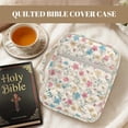 thumbnail image 7 of FOR U DESIGNS Flower Print Bible Cover Multifunctional Bible Holder Case Large Quilted Bible Carrier Tote Bag Bible Journaling Supplies Christian Gifts, 7 of 7