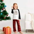 thumbnail image 4 of Cozy Leopard Snowman Pajama Set – Red Plaid with Black Sleeves for Holiday Nights, Size NB to 6XL with Pet Outfit, 4 of 7