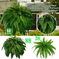 thumbnail image 6 of 1 Pack Artificial Boston Fern Bush UV Resistant Lifelike Artificial Boston Fern 15/18/24/28/38/60/88 Leaves Silk Ferns Hanging Baskets for Garden Porch Window Home Decor, 6 of 8