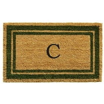 Calloway Mills Sage Green Border 24" x 36" Monogram Outdoor Doormat (Letter C)