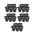 thumbnail image 1 of DYNWAVECA 25Pcs 5cm Garden Slotted Cups Pots Basket for Hydroponics Orchids - Black, 2 Inch, 1 of 9