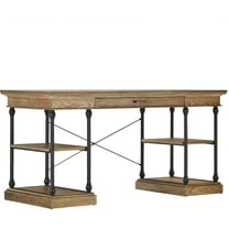 Weston Home Cabana Rustic Rectangular Writing Desk with 1-Drawer, Brown