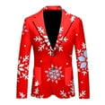 thumbnail image 3 of FAOWME Men's Christmas Suit Jacket Long Sleeved Lapel Buttons Xmas Printed Loose Fashion Comfortable Coats Tops For Casual Daily Wear Red Xxl, 3 of 3