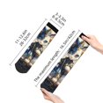 thumbnail image 2 of Salouo Exotic Blue Cat Pattern Unisex Middle Tube Socks,Middle-Finger Knee High Socks Over The Calf Tube Stocking Crew Stockings for Women and Men Tube Socks, 2 of 8
