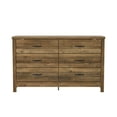 Lancaster Farmhouse 6Drawer Dresser, Knotty Oak, by Hillsdale Living