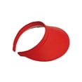 thumbnail image 3 of Top Headwear Women's Wide Brim Visor - Sports 5 Inch Wide Clip On Cap, Red, 3 of 4