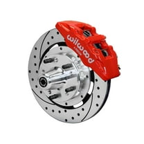 Wilwood 140-12836-DR Dynapro 6 Front 12.19" Big Brake Kit With Drilled Rotors and Red Calipers, Compatible with 1979-1981 F-Body & 1978-1985 Buick, Chevrolet, Oldsmobile, Pontiac, GMC W/OEM 11" Rotor