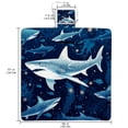thumbnail image 2 of Shark Canvas Outdoor Picnic Mat - Waterproof and Durable Blanket for Camping, Hiking, Beach - Large Size, Portable and Easy to Clean - Ideal for Outdoor Activities and Travel, 2 of 6