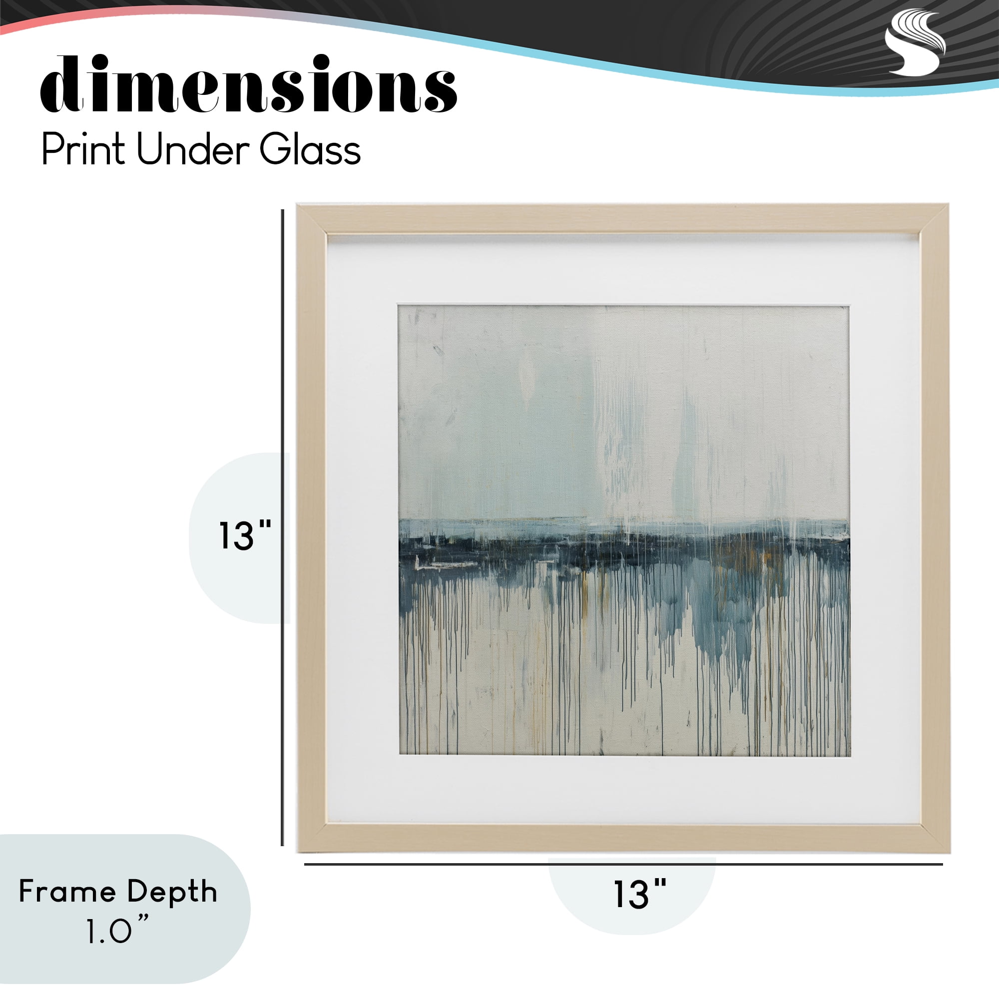 Stupell Industries Acrylic Drift Abstract Birch Framed Print Under Glass, design by Svetlana Aleynikova