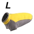 thumbnail image 2 of Chaqueta elástica para chaleco polar para perros, jersey con cremallera Haif, suéter polar para perros, abrigo de invierno, ropa cálida para perros para clima frío, amarillo, L, 2 of 6