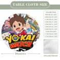 thumbnail image 2 of Yo-kai Watch-theme Fitted Round Tablecloths Elastic Edged Table Covers Waterproof Table Cloth for Kitchen Holiday Party Tables Decor 120cm, 2 of 6