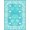 Turquoise Blue White, Pattern 16, variant on Design&I 8'x10' Washable Area Rug Nautical Beachy Compass Motif Border Bathroom Theme Themed Fish Flowing Dynamic for Living Room, Family Extra Large Skid-Resistant Low Profile