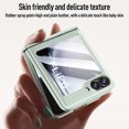 thumbnail image 5 of Allytechgroup Galaxy Z Flip 6 Case with Screen Protector, Hinge Protection Anti-Scratch Faux Leather Full Body Shockproof Bumper Rugged Phone Case for Samsung Galaxy Z Flip 6, Titanium, 5 of 8
