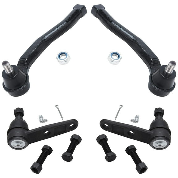 Detroit Axle - Front Lower Ball Joints Outer Tie Rods Replacement for Chevrolet Aveo Aveo5 Pontiac G3 Wave Suzuki Swift - 4pc Set Fits select: 2005-2008 CHEVROLET AVEO BASE/LS