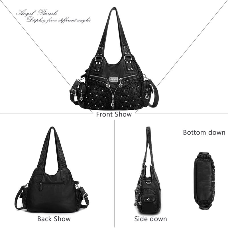 Angel Barcelo Purses for Women handbag Shoulder Bag Multi pocket wallet crossbody bag
