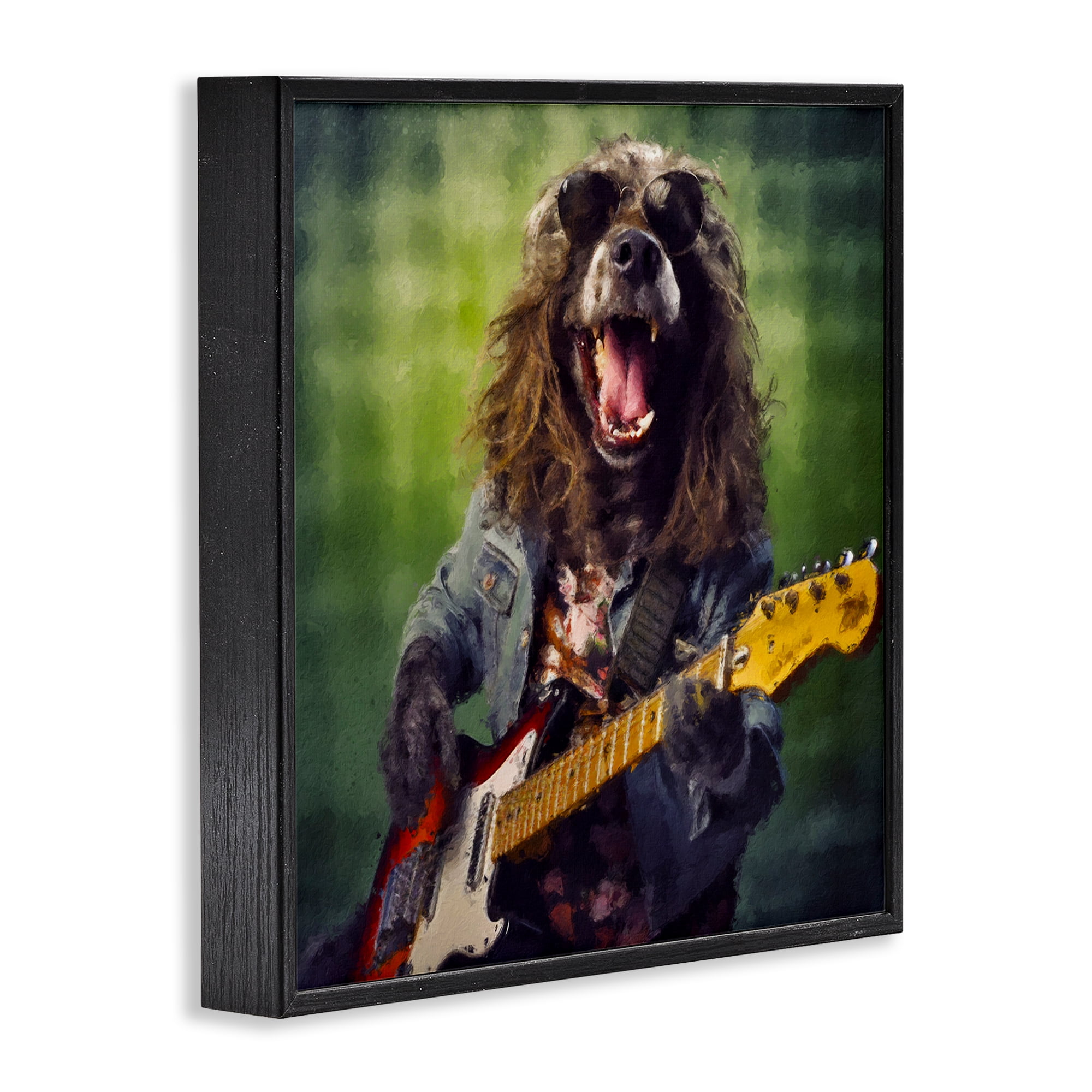 Musician Mutt Halen Black Framed Giclee Art, design by Sean Parnell