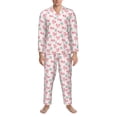 thumbnail image 3 of Naloa Cute Axolotl Men’s Pajamas Set - Long Sleeve Button Down Sleep Shirt and Pajama Bottoms Sleepwear Set-X-Large, 3 of 7