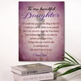 thumbnail image 4 of Gifts for Daughter Canvas Poem Prints Framed Poster Wall Art for Daughter from Mom-Meaningful Daughter Gifts,Daughter Home Bedroom Living Room Wall Decor- Beautiful Daughter, 4 of 4