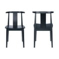 thumbnail image 5 of Joyyskill Wood Dining Room Chairs Set of 2, Mid Century Modern Kitchen Chairs Wishbone Chair with Curved Back Armless Accent Chair, Black, 5 of 5