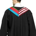 thumbnail image 4 of DABOYOZHZH Azerbaijan Mix United States Flag Graduation Stole Sash For Study Aboard International Students, 4 of 9