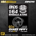 thumbnail image 1 of BNDS 1/64 ABS Wheels Rubber Tires by BLACK CHROME Assembly Rims Modified Parts JDM VIP Style for Model Car Vehicle 4pcs Set S BC26403S-BC, 1 of 5