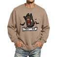 thumbnail image 4 of Halloween Sweatshirt for Men Pumpkin Ghost Printed Casual Long Sleeve Spooky Pullover Sweatshirt New Trendy Comfortable T Shirts Camel XXL, 4 of 5