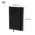 thumbnail image 2 of Unique Bargains 8.3x5.7' A5 Lined Journal Notebook Hardcover 160 Pages 80 Gsm Thick Ruled Paper, Black, 2 of 6