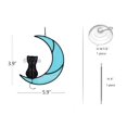 thumbnail image 6 of Stained Glass Cat on Moon Gifts,Sleeping Cat Gifts for Cat Lovers,Handcrafted Grey Cat Suncatchers for Stained Glass Window Hangings,Funny Cat Themed Gifts for Girls,Mom or Women, 6 of 6
